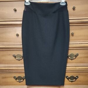 Elizabeth and James Classic Black Pencil Skirt